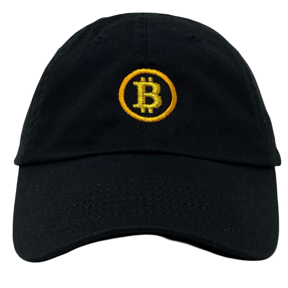 Bitcoin Coin Crypto Slouch Dad Hat Cap Strapback - Picture 2 of 6